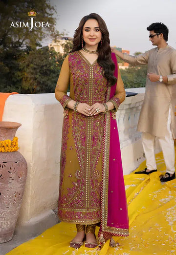 Asim Jofa | Dastaan Collection 24 | AJDA-22 - Khanumjan Pakistani Clothes and Designer Dresses in UK, USA