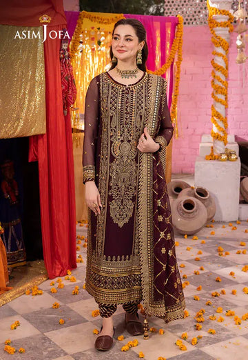 Asim Jofa | Dastaan Collection 24 | AJDA-21 - Khanumjan Pakistani Clothes and Designer Dresses in UK, USA
