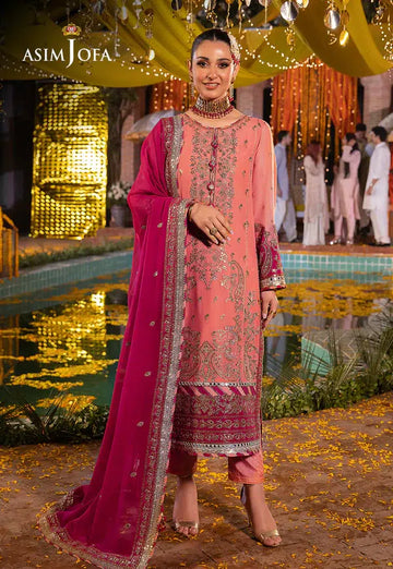 Asim Jofa | Dastaan Collection 24 | AJDA-28 - Khanumjan Pakistani Clothes and Designer Dresses in UK, USA