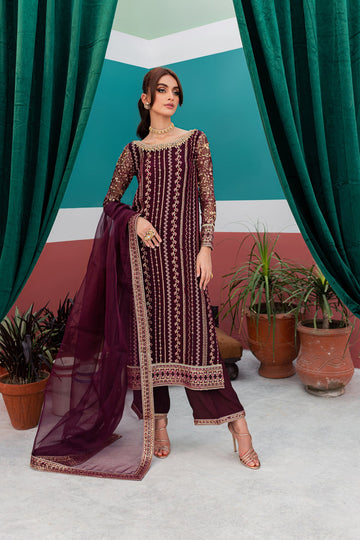 Batik | Desire Formal Dresses | Burgundy Abar - Khanumjan  Pakistani Clothes and Designer Dresses in UK, USA