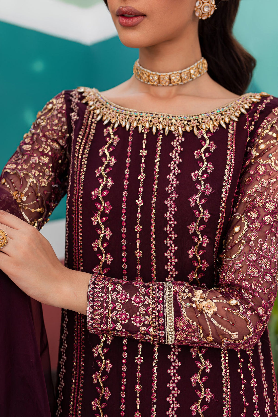 Batik | Desire Formal Dresses | Burgundy Abar - Khanumjan  Pakistani Clothes and Designer Dresses in UK, USA