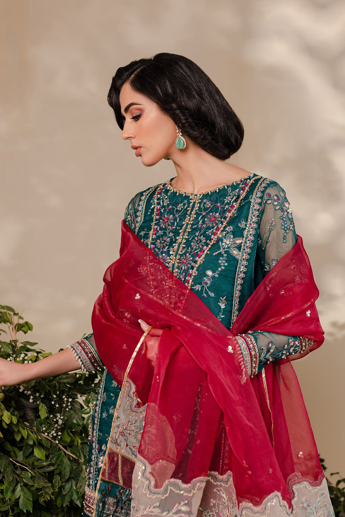 Batik | Desire Formal Dresses | Teal Nousha - Khanumjan  Pakistani Clothes and Designer Dresses in UK, USA