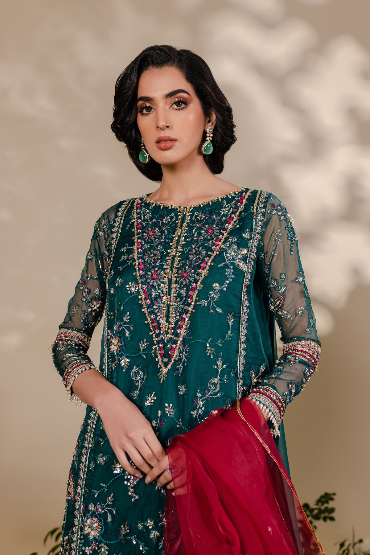 Batik | Desire Formal Dresses | Teal Nousha - Khanumjan  Pakistani Clothes and Designer Dresses in UK, USA