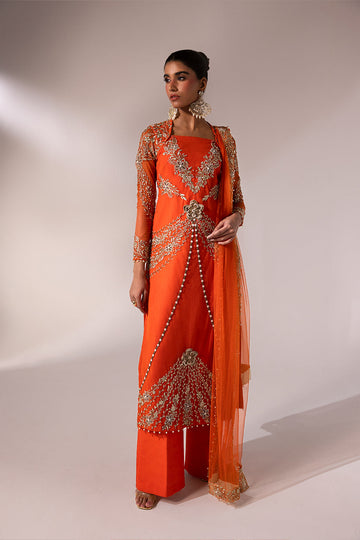 Caia | Regine Luxury Formal’23 | TANGERINE - Khanumjan Pakistani Clothes and Designer Dresses in UK, USA
