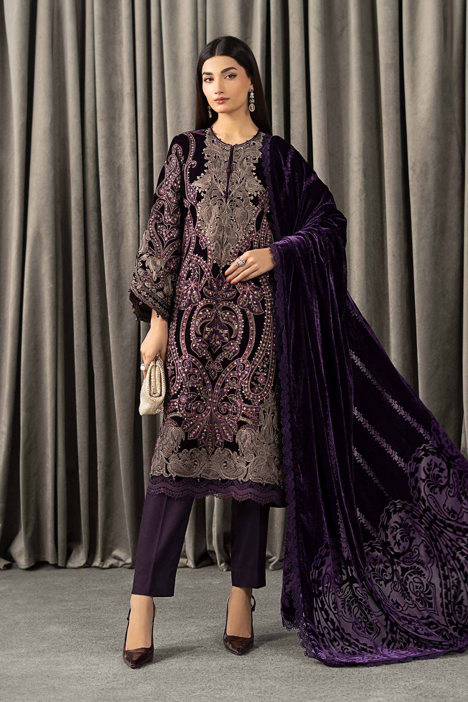 Maria B | Winter Luxe Pret 25 | WLS-1311-Purple Maria B | Winter Luxe Pret 25 | WLS-1311-Purple