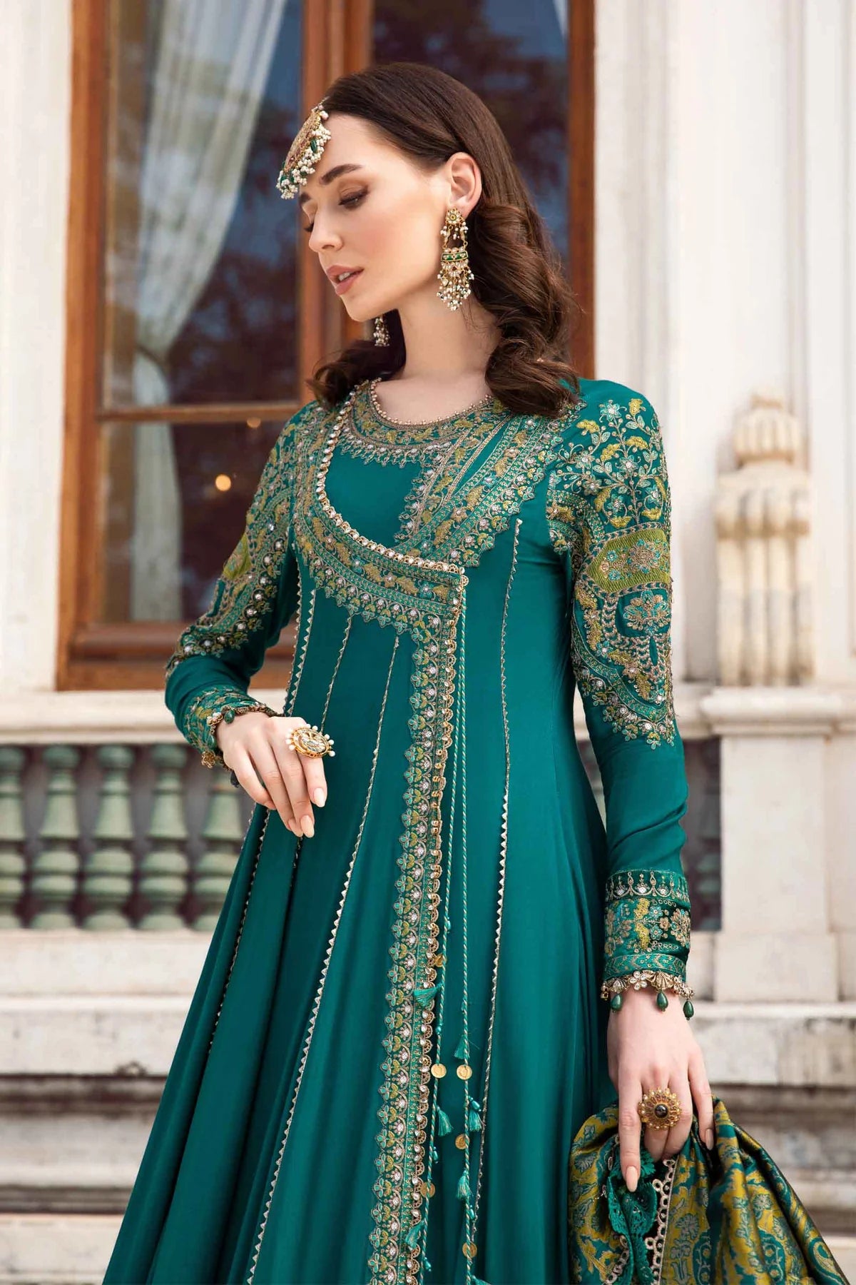 Maria B | Linen 23 | Emerald Green DL-1107 - Khanumjan  Pakistani Clothes and Designer Dresses in UK, USA