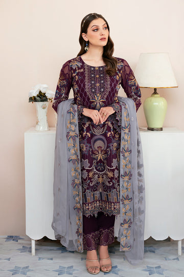 Ramsha | Rangoon Chiffon Collection 24 | D-904 - Khanumjan Pakistani Clothes and Designer Dresses in UK, USA