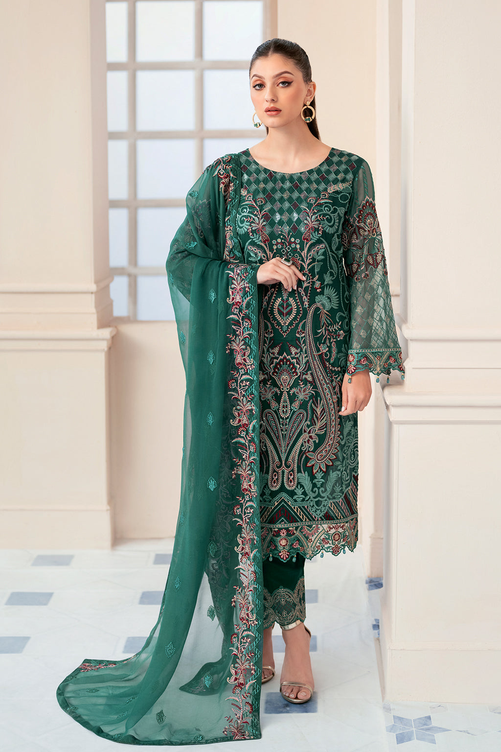 Ramsha | Rangoon Chiffon Collection 24 | D-908 - Khanumjan  Pakistani Clothes and Designer Dresses in UK, USA