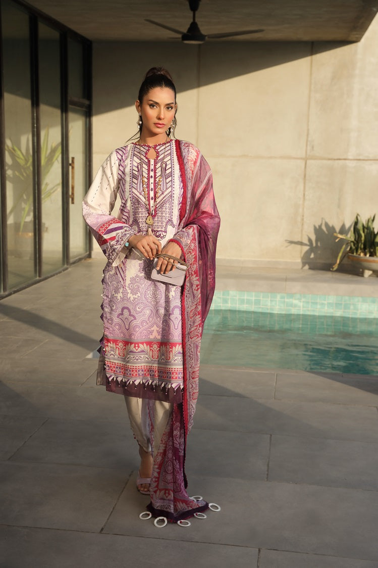 Ellena | Printed Lawn Collection | D07 - Khanumjan  Pakistani Clothes and Designer Dresses in UK, USA