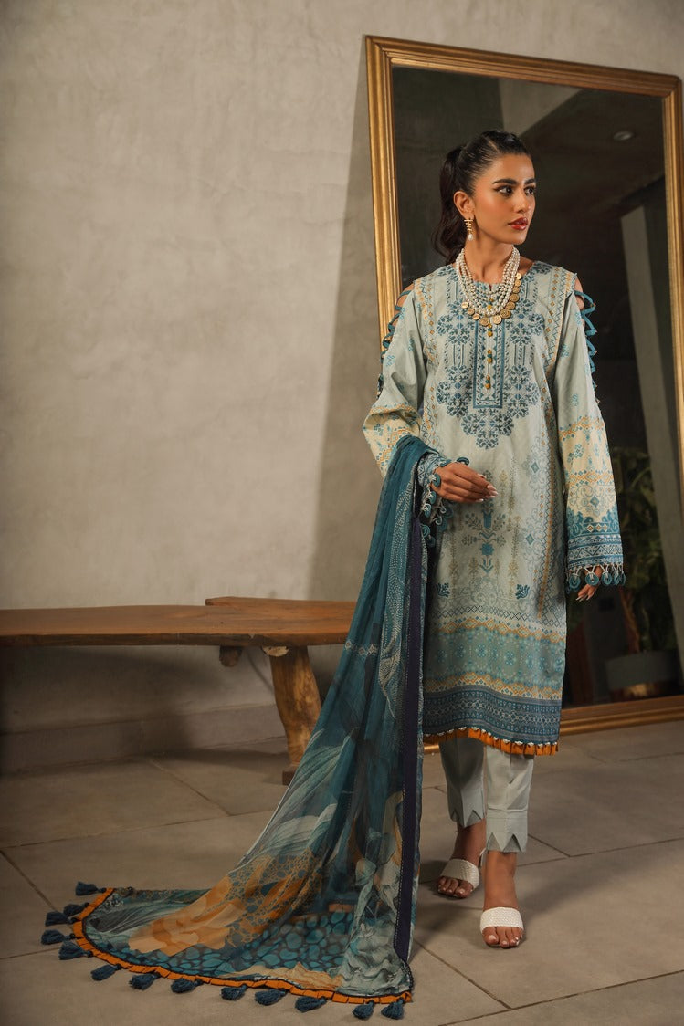 Ellena | Printed Lawn Collection | D08 - Khanumjan  Pakistani Clothes and Designer Dresses in UK, USA