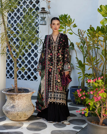 Faiza Saqlain | Liliana Luxury Lawn 24 | Merle - Khanumjan Pakistani Clothes and Designer Dresses in UK, USA