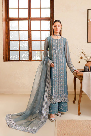 Farasha | Ritizer Festive Formals | Aqua Flora - Khanumjan Pakistani Clothes and Designer Dresses in UK, USA