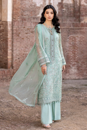 Flossie | Safeera Formals vol 13 | SNOW PEA (A) - Khanumjan Pakistani Clothes and Designer Dresses in UK, USA