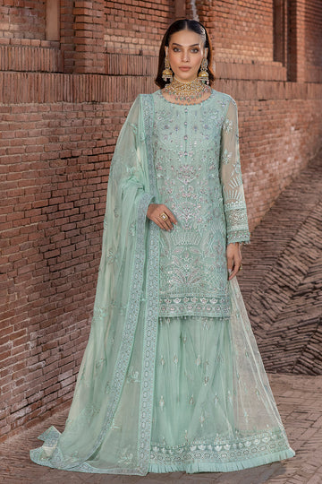 Flossie | Safeera Formals vol 13 | SNOW PEA (B) - Khanumjan Pakistani Clothes and Designer Dresses in UK, USA