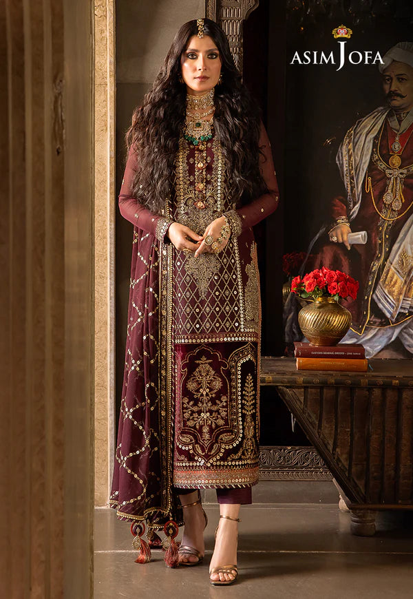 Asim Jofa | Velvet Festive 23 | AJVF-12 - Khanumjan  Pakistani Clothes and Designer Dresses in UK, USA