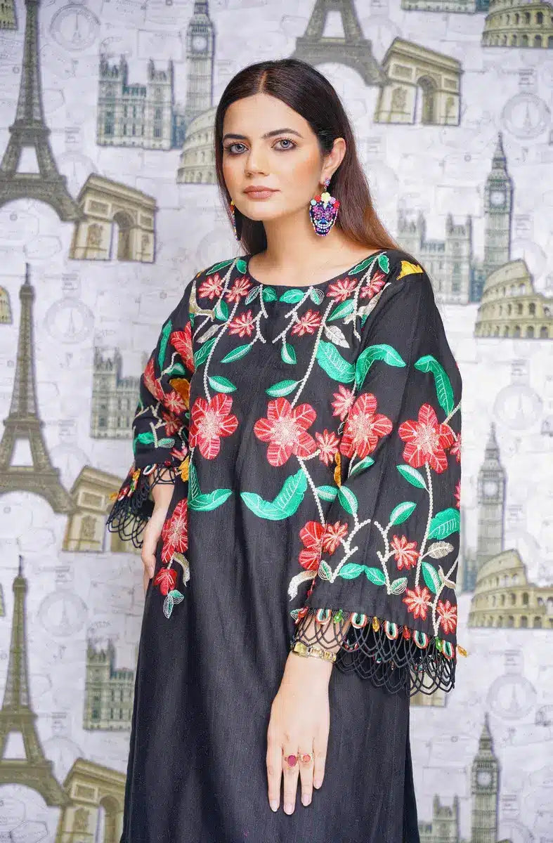 Hoorain Basics | Slub Winter 23 | HB-BLK1 - Khanumjan  Pakistani Clothes and Designer Dresses in UK, USA
