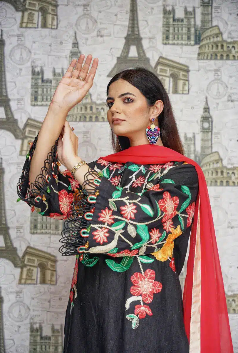 Hoorain Basics | Slub Winter 23 | HB-BLK1 - Khanumjan  Pakistani Clothes and Designer Dresses in UK, USA