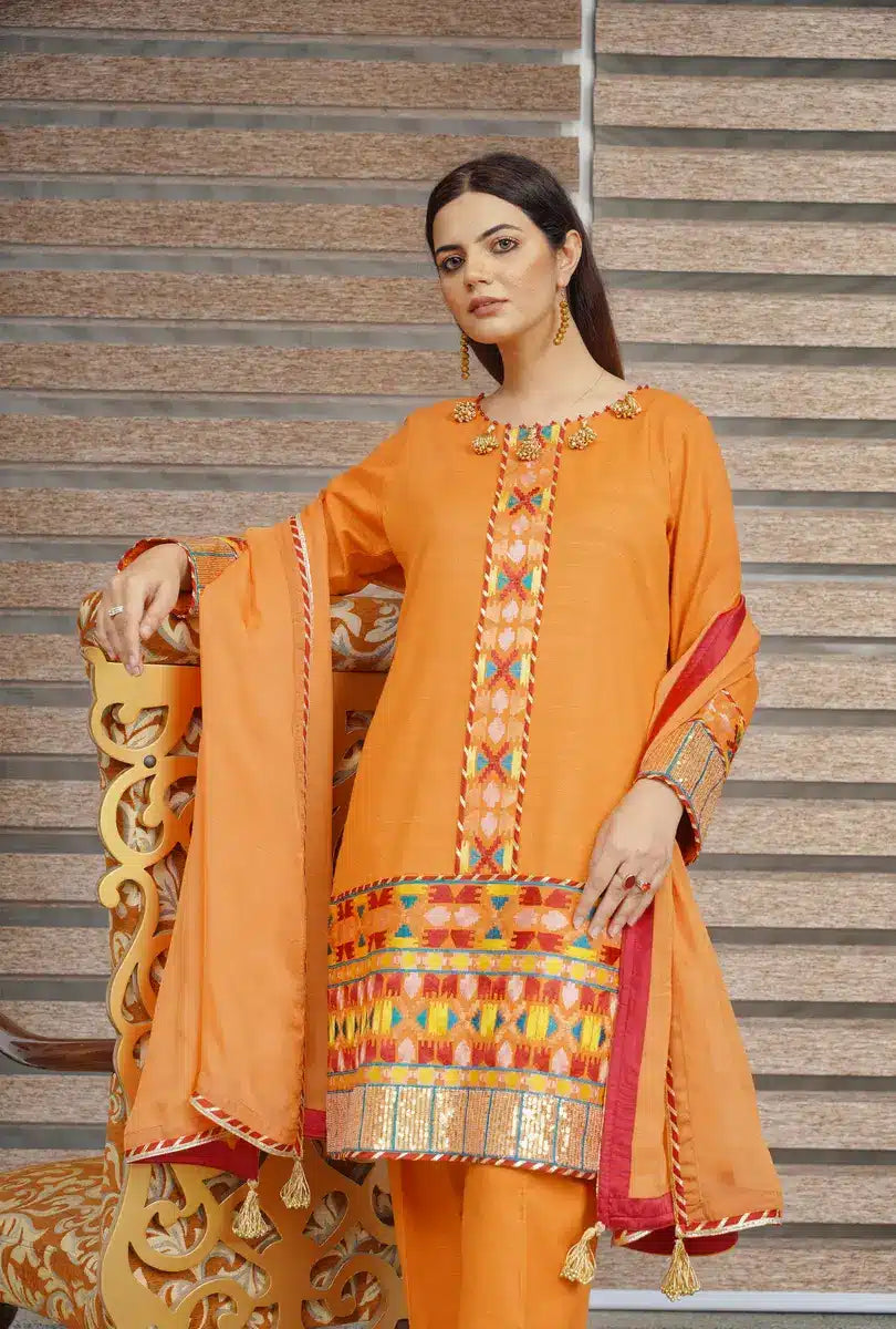 Hoorain Basics | Slub Winter 23 | HB-ORNG - Khanumjan  Pakistani Clothes and Designer Dresses in UK, USA