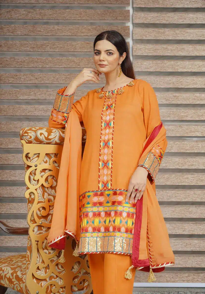 Hoorain Basics | Slub Winter 23 | HB-ORNG - Khanumjan  Pakistani Clothes and Designer Dresses in UK, USA