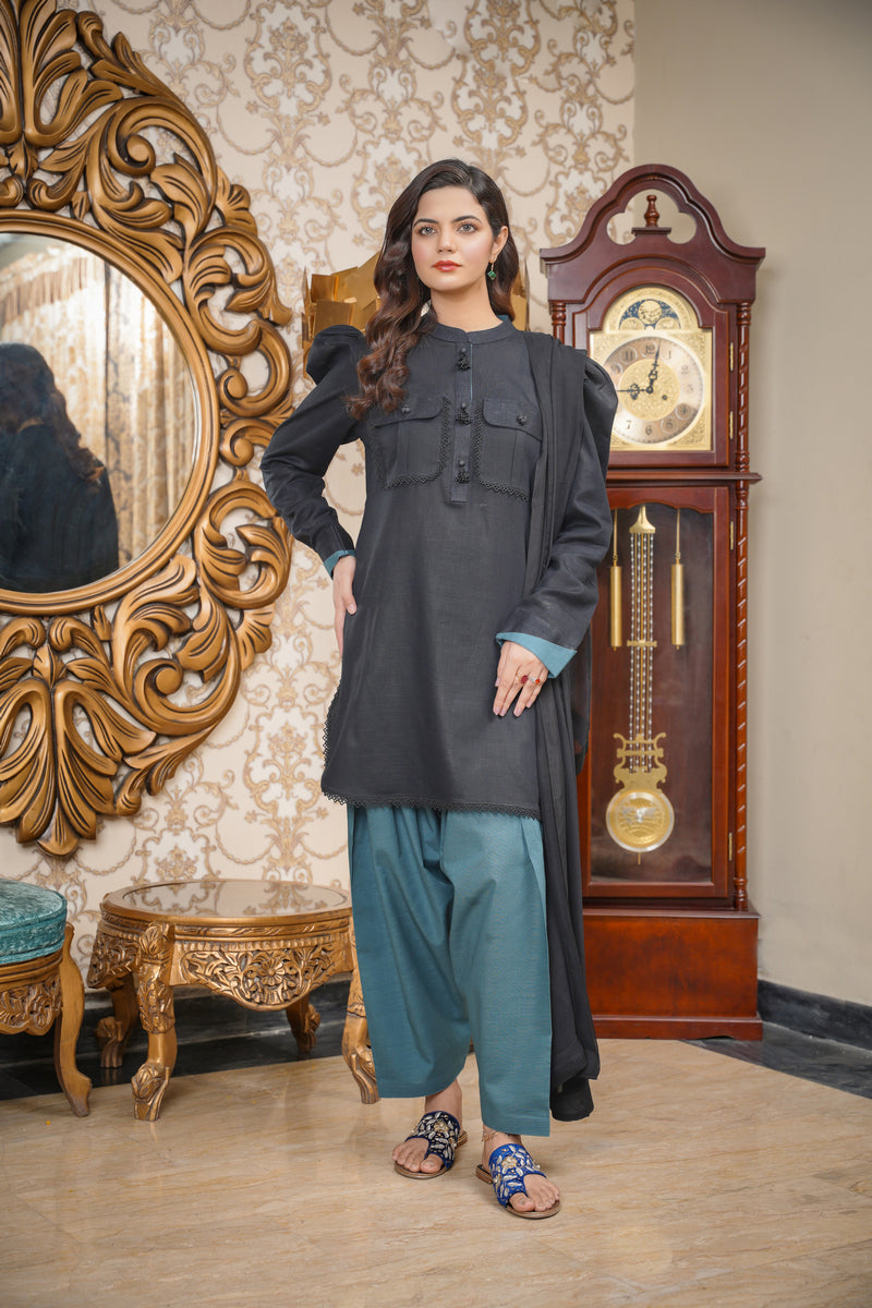 Hoorain Basics | Slub Winter 23 | HB-BLK - Khanumjan  Pakistani Clothes and Designer Dresses in UK, USA