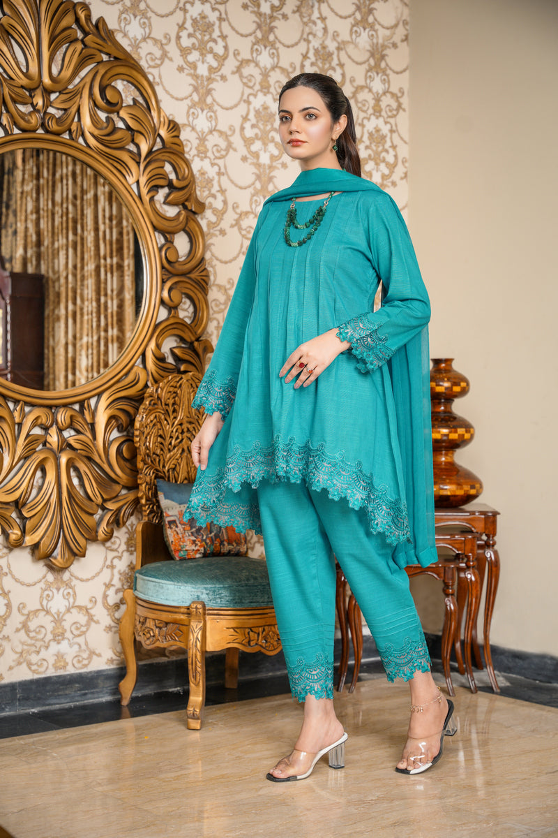 Hoorain Basics | Slub Winter 23 | HB-GRN - Khanumjan  Pakistani Clothes and Designer Dresses in UK, USA