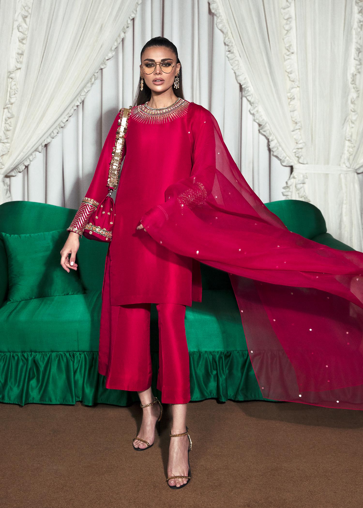 hussain rehar pink dress ORYZA HussainRehar