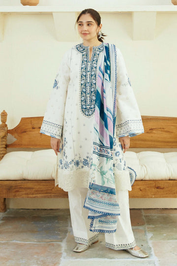 Zara Shahjahan | Coco Lawn Eid Edit 24 | IVORY-D4 - Khanumjan Pakistani Clothes and Designer Dresses in UK, USA
