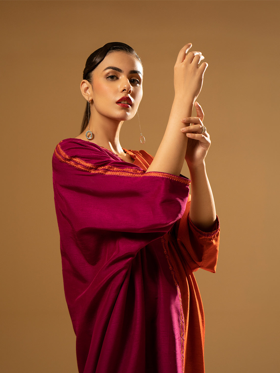 Fozia Khalid | Eid Edit 24 | Split-Tone Kaftan - Khanumjan  Pakistani Clothes and Designer Dresses in UK, USA