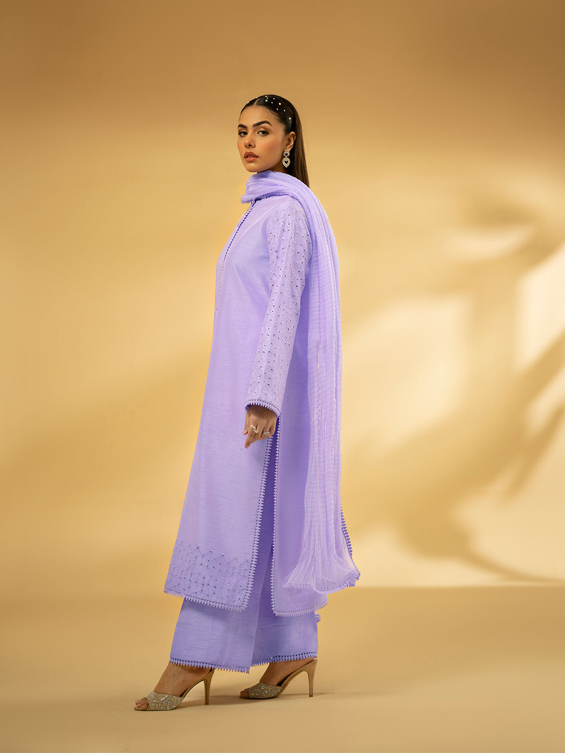 Fozia Khalid | Eid Edit 24 | Lilac Dreamscape - Khanumjan  Pakistani Clothes and Designer Dresses in UK, USA