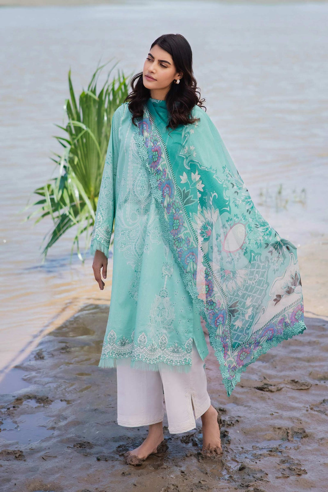 Maria b | M Basics Lawn | 408-A - Khanumjan  Pakistani Clothes and Designer Dresses in UK, USA