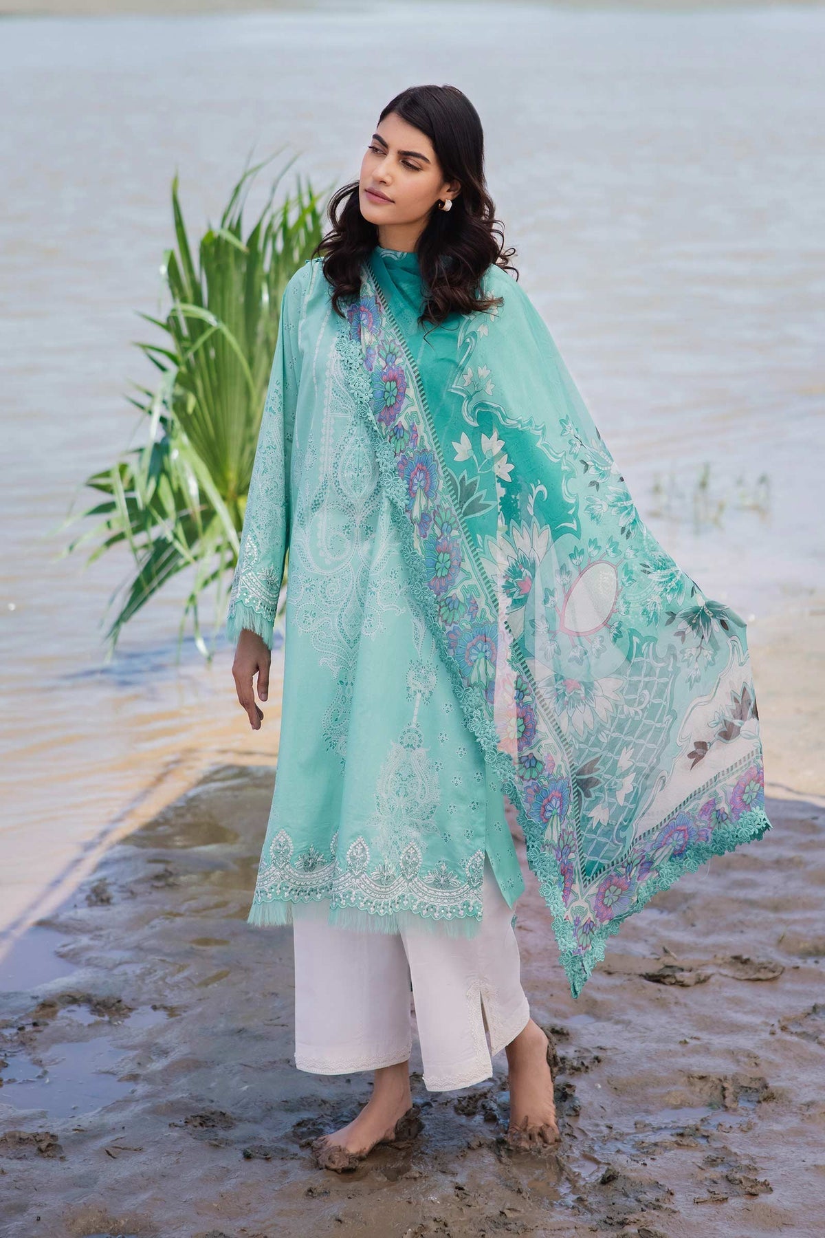 Maria b | M Basics Lawn | 408-A - Khanumjan  Pakistani Clothes and Designer Dresses in UK, USA