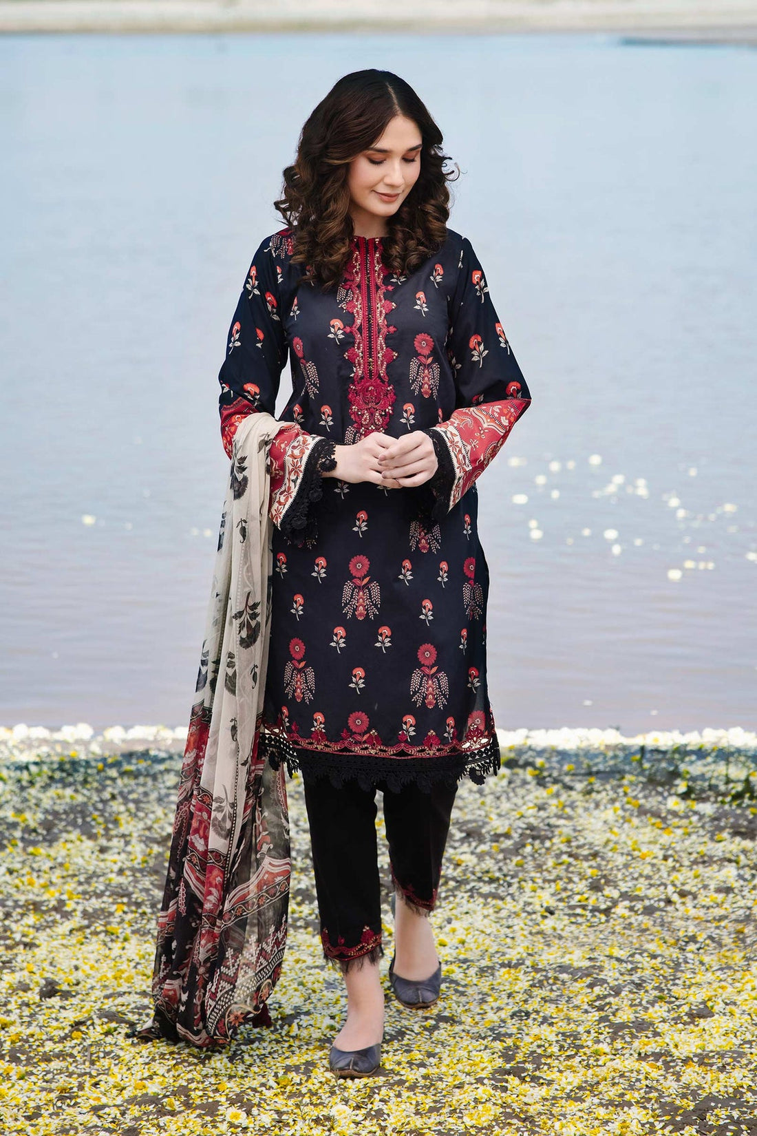 Maria b | M Basics Lawn | 412-A - Khanumjan  Pakistani Clothes and Designer Dresses in UK, USA