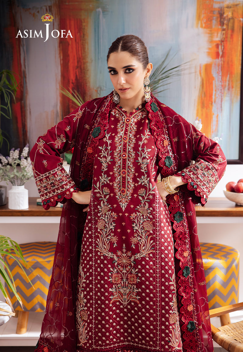 Asim Jofa | Uraan Lawn Chiffon Collection | AJUR-04 - Khanumjan  Pakistani Clothes and Designer Dresses in UK, USA