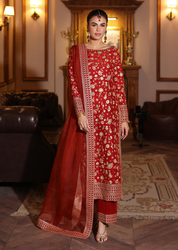 Waqas Shah | Meh-E-Nur | RED ROSE - Khanumjan Pakistani Clothes and Designer Dresses in UK, USA