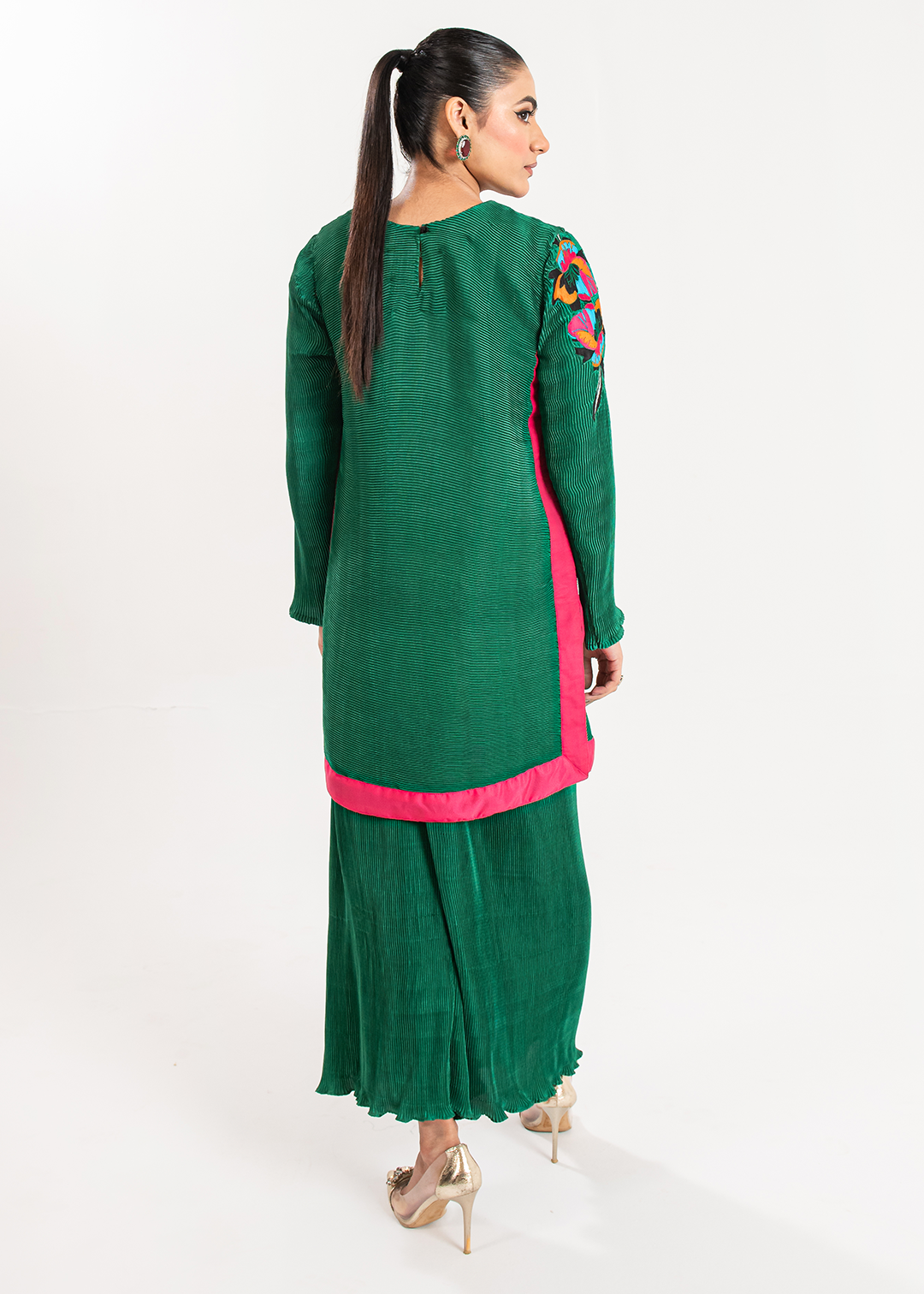 Maria Osama Khan | Claire Pleated Silk | Ivy - Khanumjan  Pakistani Clothes and Designer Dresses in UK, USA