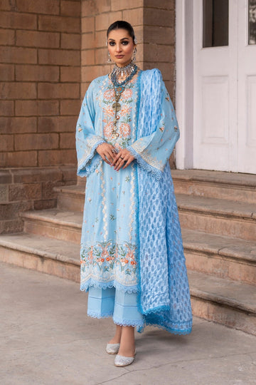 Ittehad | Hussan e Jahan Lawn | JACQUARD DUPATTA - Khanumjan Pakistani Clothes and Designer Dresses in UK, USA