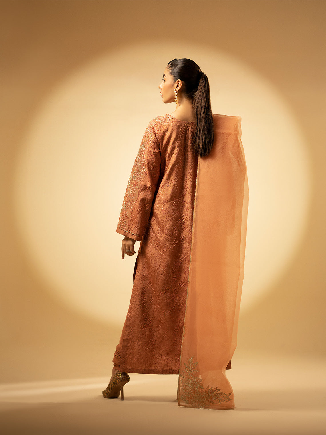 Fozia Khalid | Eid Edit 24 | Peach Hues - Khanumjan  Pakistani Clothes and Designer Dresses in UK, USA