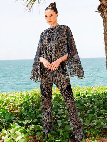 Epoque | Ciel Luxury Couture | Raven - Khanumjan Pakistani Clothes and Designer Dresses in UK, USA