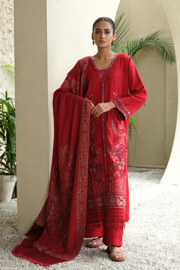 Marjjan | Aangan Embroidered Viscose | MDS-75 (RED)