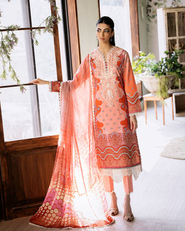 Roheenaz | Flora Printed Lawn | Serenade - Khanumjan Pakistani Clothes and Designer Dresses in UK, USA