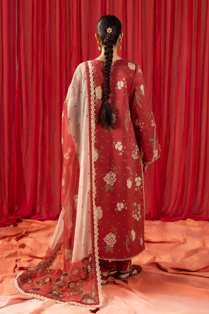 Alizeh | Sheen Lawn Prints 24 | Russet - Khanumjan  Pakistani Clothes and Designer Dresses in UK, USA