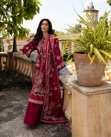 Republic Womenswear | Ilana Eid Luxury Lawn | Rouge - Khanumjan Pakistani Clothes and Designer Dresses in UK, USA