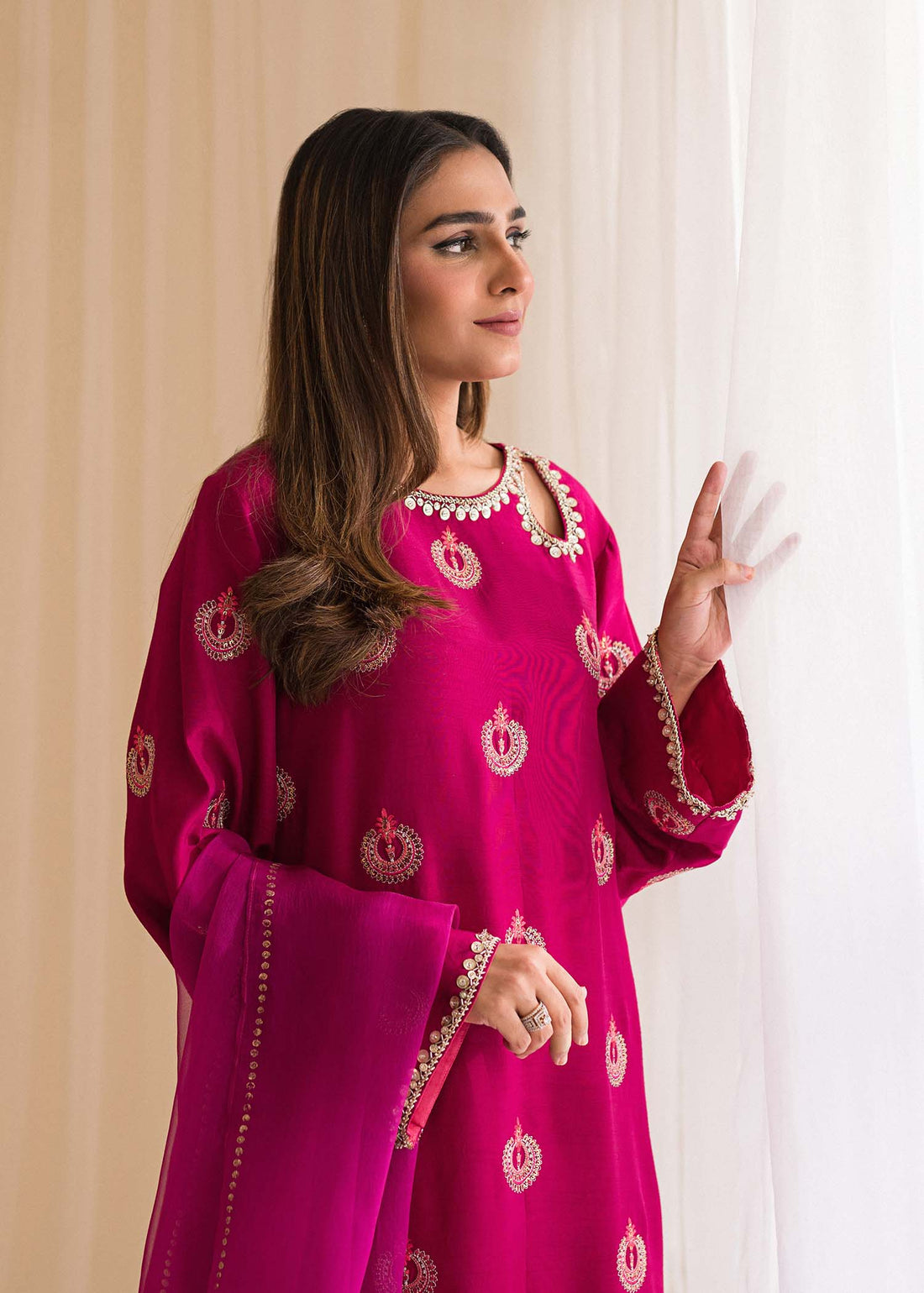 Sadaf Fawad Khan | Lyla Festive Pret | Punchy Pink - Khanumjan  Pakistani Clothes and Designer Dresses in UK, USA