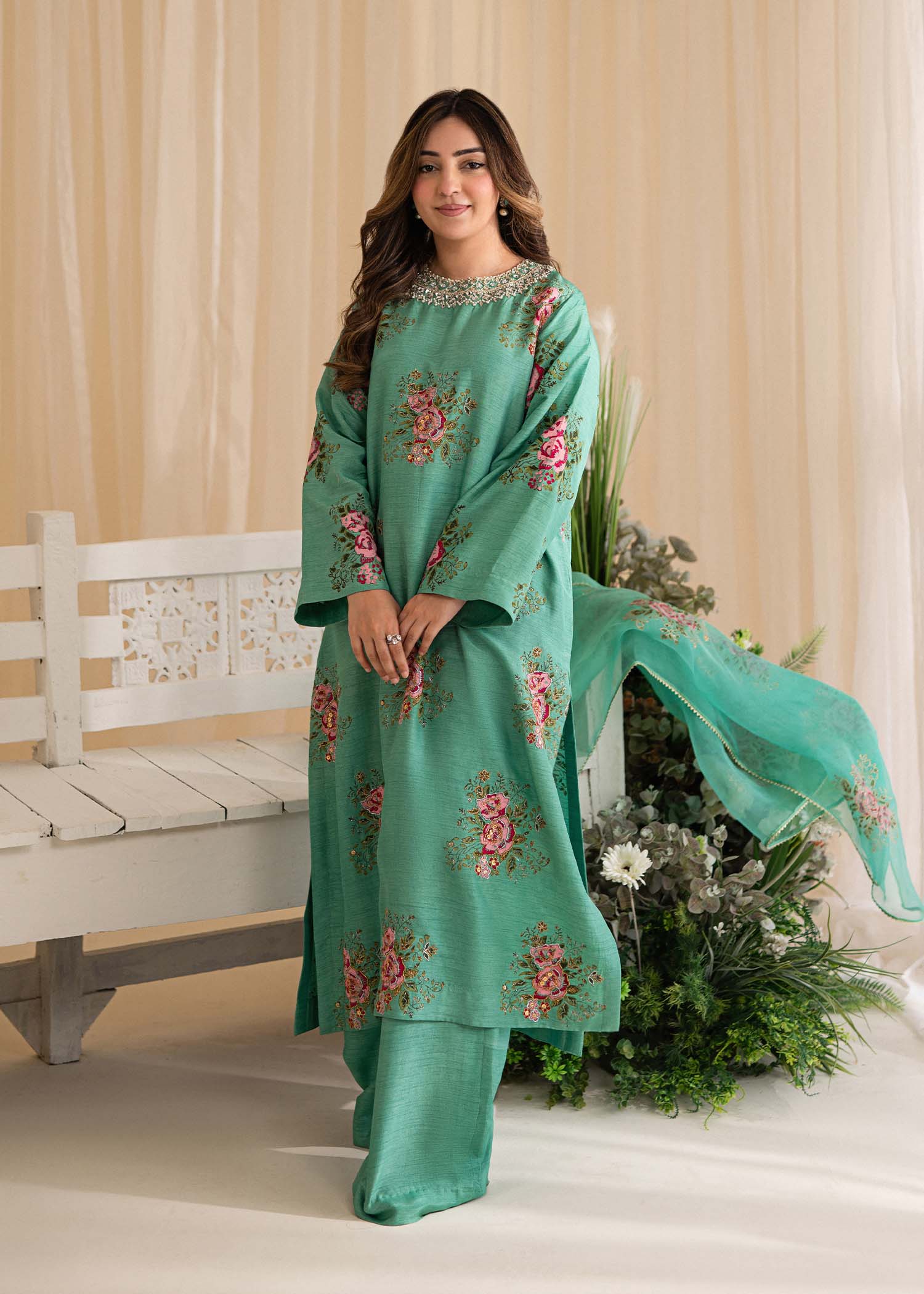 Sadaf Fawad Khan | Lyla Festive Pret | Dorothy Turquoise - Khanumjan  Pakistani Clothes and Designer Dresses in UK, USA