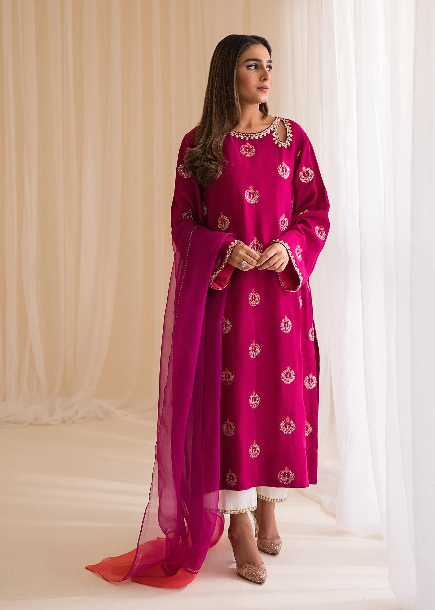 Sadaf Fawad Khan | Lyla Festive Pret | Punchy Pink - Khanumjan  Pakistani Clothes and Designer Dresses in UK, USA