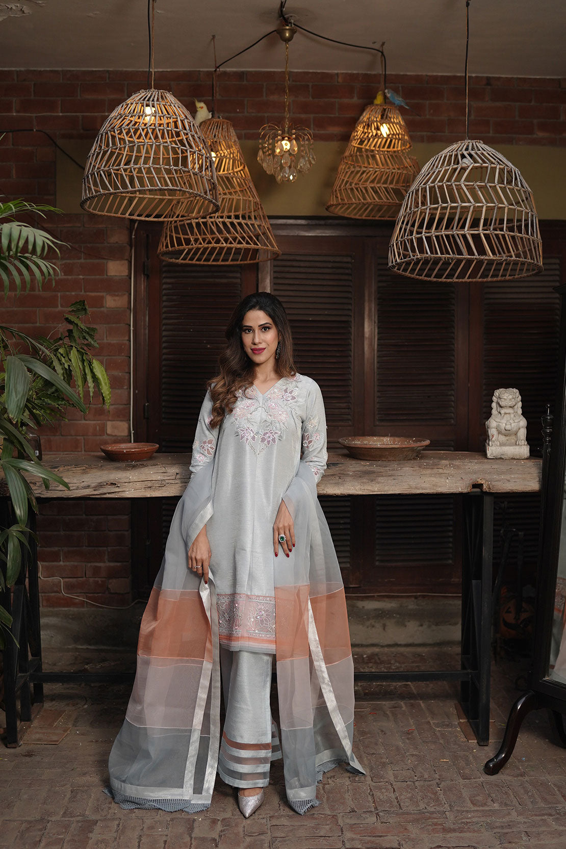 Leon | Leon Luxe Collection | Peach Oyster - Khanumjan  Pakistani Clothes and Designer Dresses in UK, USA