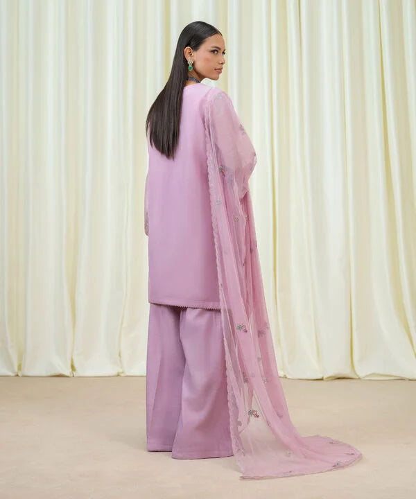 Sapphire | Fall Winter 25 | 3 Piece - Embroidered Organza Suit U3FELX25V821