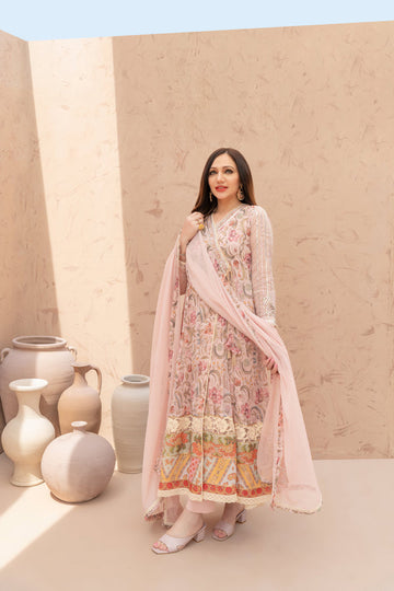 Wahaj M Khan | The Print Story | Pink Peach TPS Angarkha
