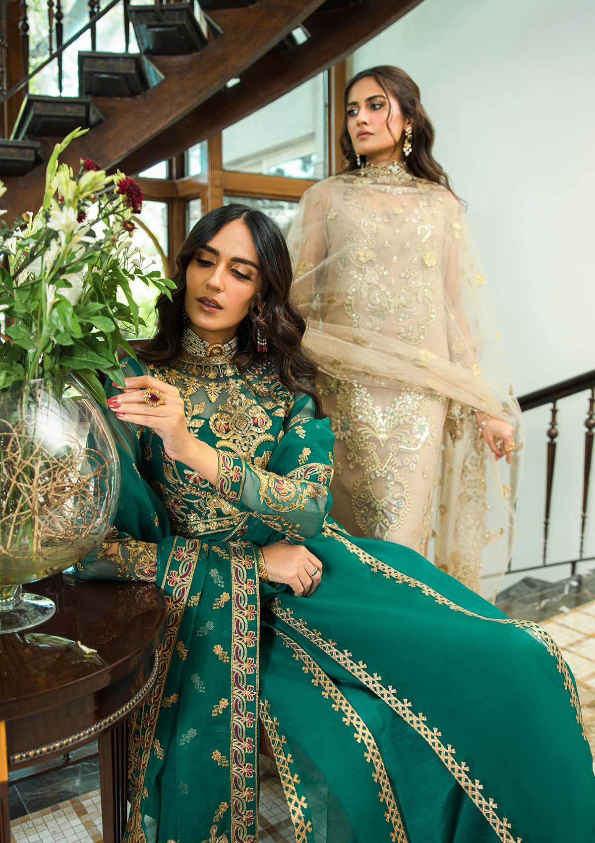 Aik Atelier | Formals Collection | GLOSSIER - LOOK 01 - Khanumjan  Pakistani Clothes and Designer Dresses in UK, USA