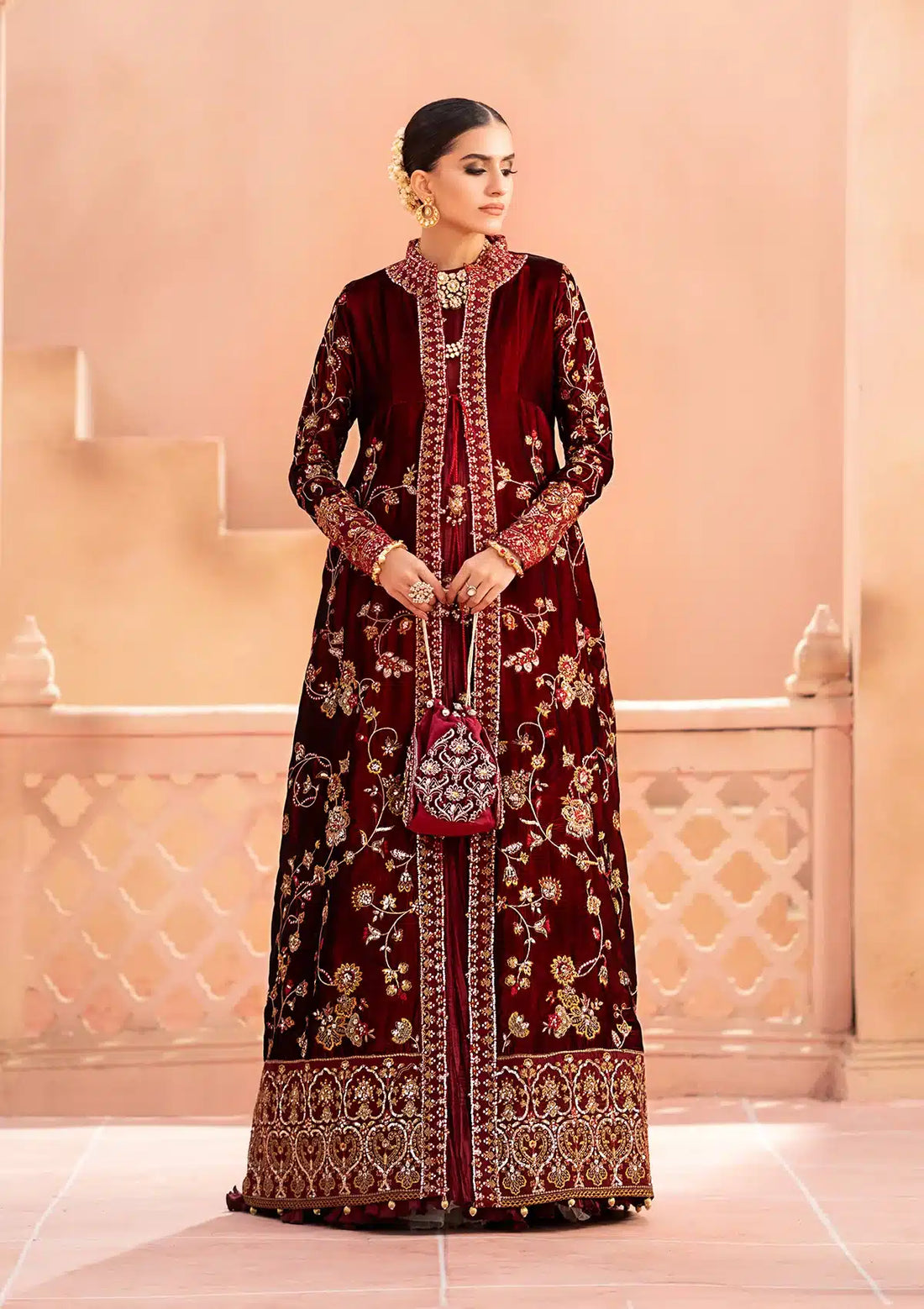 Aik Atelier | Zardozi Velvet 23 | 07 - Khanumjan  Pakistani Clothes and Designer Dresses in UK, USA